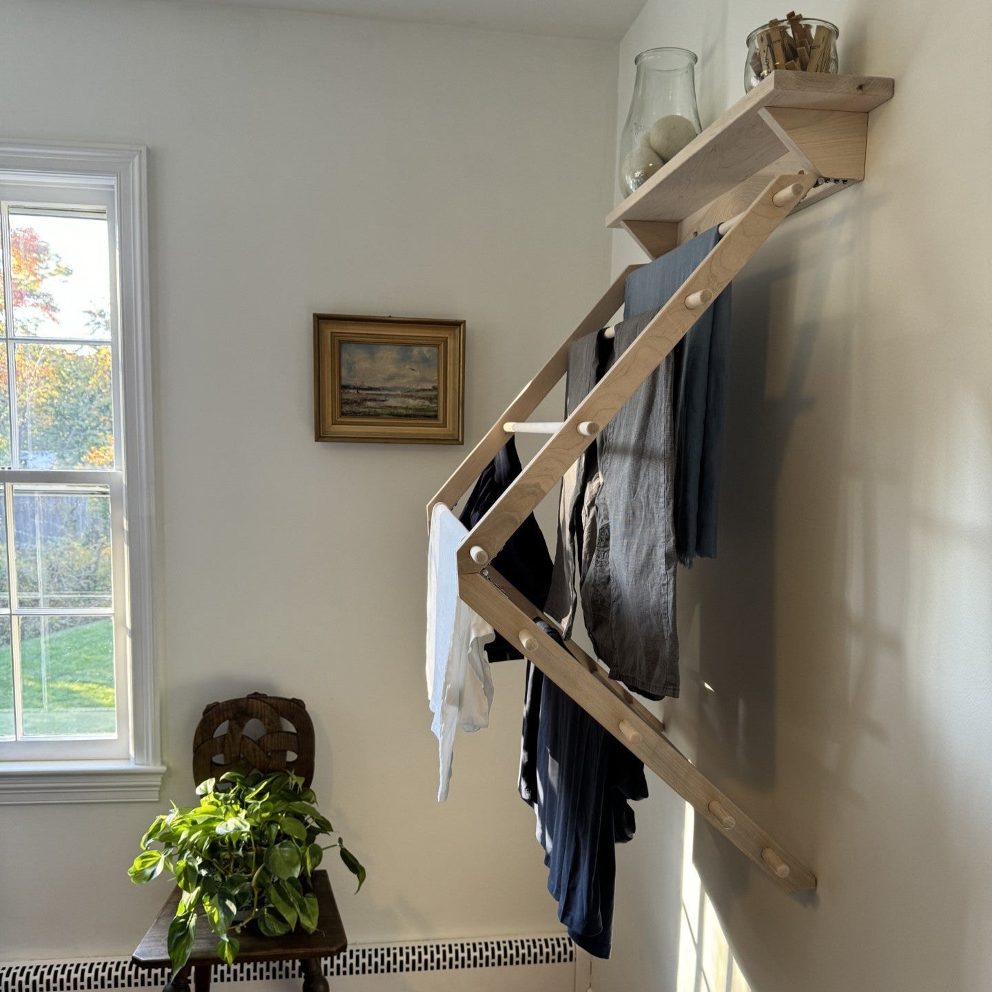 Medium Dryer with Shelf (Natural-No Finish)