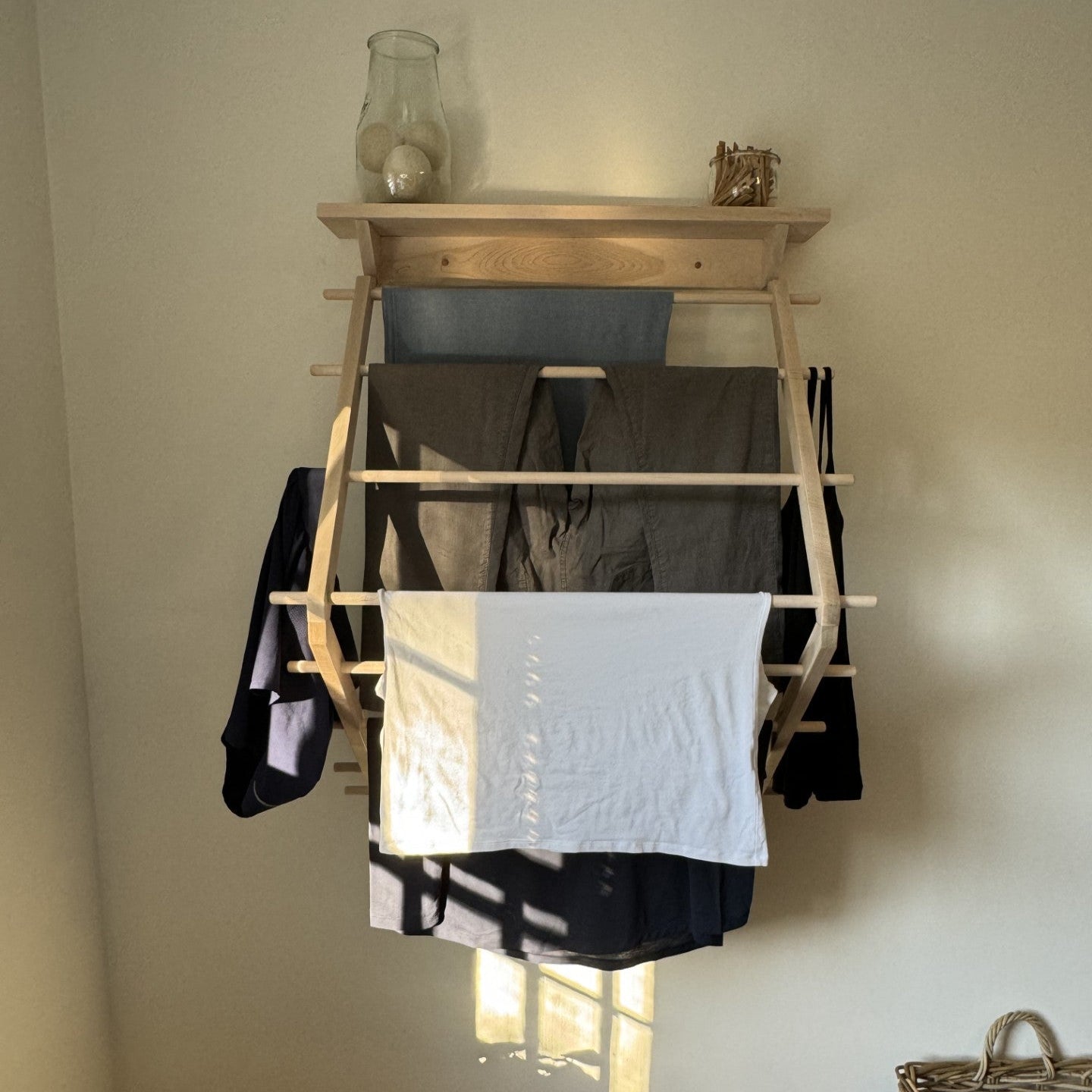 Medium Dryer with Shelf (Natural-No Finish)